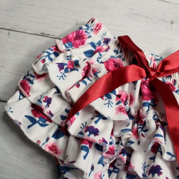 Baby Girl's Rumba Bubble Shorts Size 6-9 Months Floral Bloomers - Picture 3 of 5